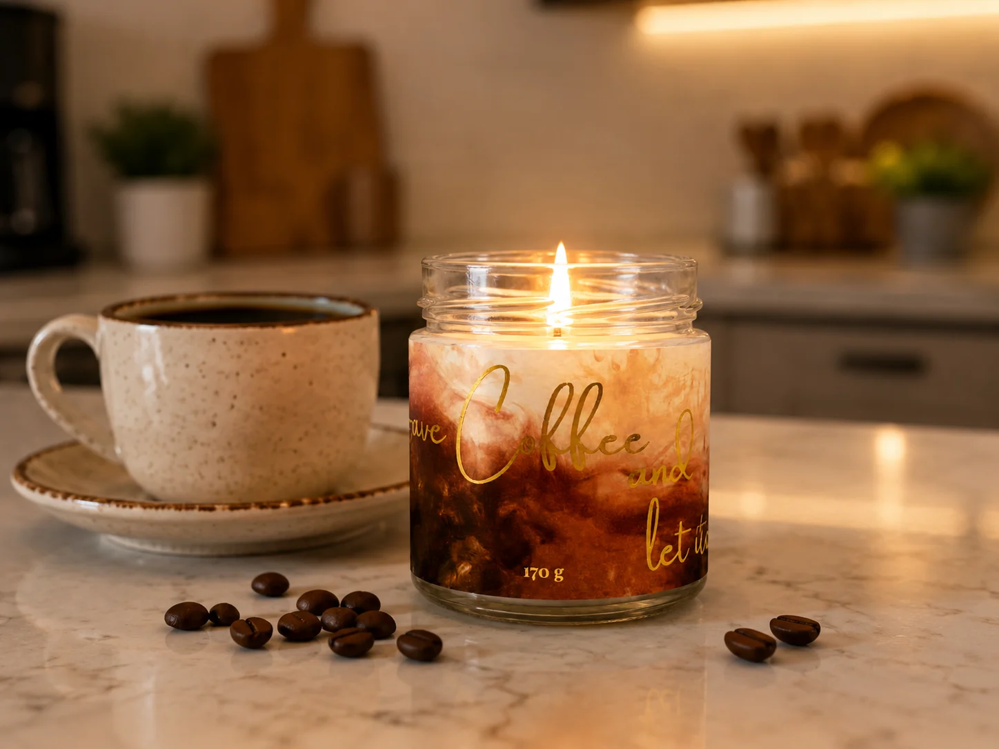 Cadou coffee lover lumanare parfumata cafea